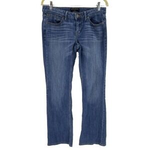 Banana Republic Boot Cut Mid Rise Distressed Wash Denim Jeans Blue Size 28 / 6R